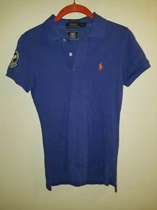 Womens XS Polo Ralph Lauren OFFICIAL Wimbledon Graphic Polo Tennis Shirt - Picture 1 of 5