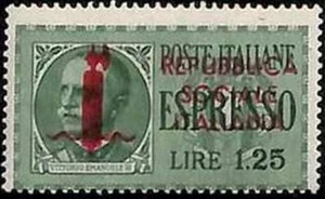94684b - ITALIA RSI - FRANCOBOLLO: Sassone # 21 GE - Nuovo NON Linguellato - Foto 1 di 1
