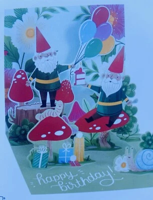 Pop-up Greeting Card Gnome Motif By Up With Paper - Image 1 of 3
