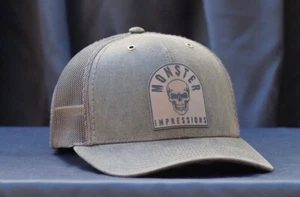 Richardson 112 WF Skull Tombstone Baseball Trucker Hat Adjustable Snap Back Mesh - Picture 1 of 3