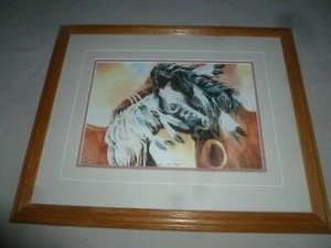 FRAMED RALEIGH KINNEY PRINT SIGNED NUMBERED 64/200 WATERCOLOR FRIEND OR FOE ART - Picture 1 of 6