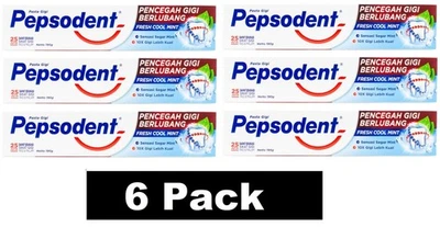 6 x PEPSODENT 190g TOOTHPASTE FRESH COOL MINT 100% Brand New - Image 1 of 4