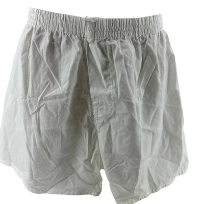 Fruit of Loom Classic White Boxer Shorts Mens Medium Open Fly Set of 2 - Image 1 of 4