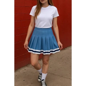 Falda Champion Para Mujer Grande Azul Plisada Juegos con disfraces Animadora Escuela Niña Sin Cremallera - Imagen 1 de 12