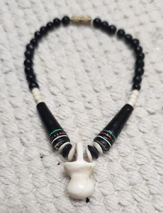 Antique African Ivory and Ebony Wood Bracelet - Picture 1 of 3