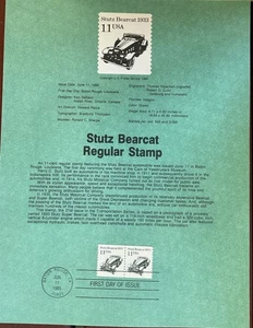 USPS Souvenir Página 2131 Stutz Bearcat 11 centavos Baton Rouge LA Transportation - Imagen 1 de 1