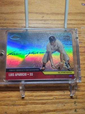 2002 Topps Finest Moments Autographs Luis Aparicio #FMA-LA - Refractor - Image 1 of 2