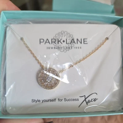 Collar colgante retirado Park Lane GOLDIE pavé de oro margarita circonita cúbica Foto 1 de 4