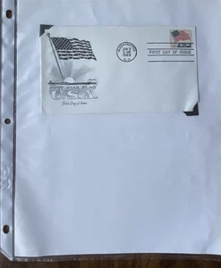 Advertising FDC 1208 US Flag 1st without words US or Postage Fort Lauderdale New - Picture 1 of 2
