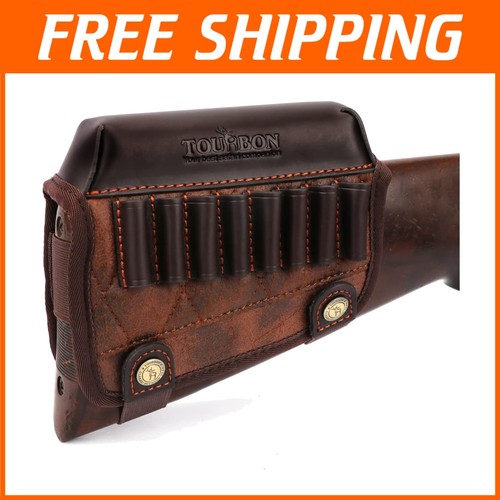 Leather Rifle Stock Cheek Riser & Shell Holder | eBay