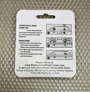 Set of Plastic License Plate Caps and Stainless Steel Screws - Bild 1 von 9