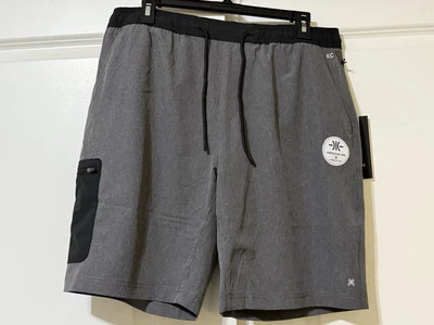 Pantalones Cortos Kenneth Cole Large Tech Carga Compresión Forro Elastizados Ligeros Gris Foto 1 de 4