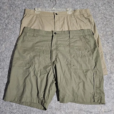 Lot of 2 Columbia Cargo Shorts Mens 42 Outdoor Hiking Quick Dry Pockets Blend - Image 1 of 4