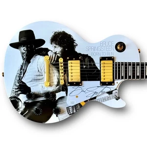 Bruce Springsteen signierte Gitarre individuelle Grafik JSA COA Born to Run Thunder Road - Bild 1 von 4
