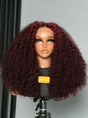  Peluca de encaje transparente 100 % cabello humano, rizos euroasiáticos, 5x5, SDD, 250 % densidad. Foto 1 de 4