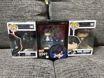 Nendoroid Sung Jinwoo Solo Nivelación Y Funko Pop 1982 Y Igris Funko Pop 1985 Foto 1 de 2