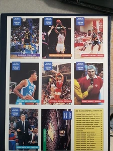 SHAQUILLE O'NEAL LSU FIRST TRUE Rookie RC Uncut Sheet 1990 Big Blue BEAUTY!!! - Picture 1 of 12