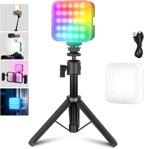 NEEWER Magnetic RGB Video Light with Desk Tripod Stand - Picture 1 of 9