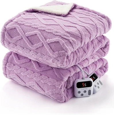 Luxury Sherpa Heated Blanket – Machine Washable, Adjustable Heat,5 Sizes,6 Color - Image 1 of 4