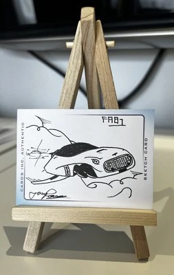 Thunderbirds - RARE INK SKETCH - FAB 1  James Ramsey - Cards Inc. 2004 - Image 1 of 4