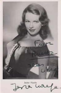 JESTER NAEFE Original Autogramm signierte Kolibri Postkarte 50er Jahre - Picture 1 of 2