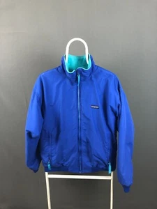 Patagonia Full Zip Jacket Nylon Blue Kids Size 14 - Picture 1 of 10