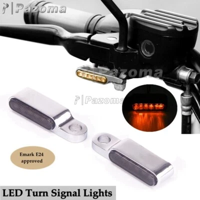 2 Piezas Mini LED Indicadores de Señal de Giro Luces Manillar Intermitente Intermitente Lámpara Emark Foto 1 de 4