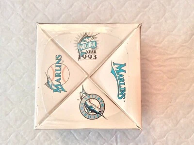 1993 FLORIDA MARLINS  INAUGURAL YEAR COMMERATIVE UNOPENED SHADOW BOX  BASEBALL  - Image 1 of 4