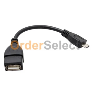 Micro USB OTG Cable Adapter Cord Data USB Male to USB 2.0 Female For Android - Picture 1 of 4