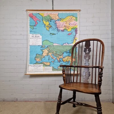 "Винтажная образовательная карта ""Путешествия Святого Павла"" - 1967" - Изображение 1 из 4