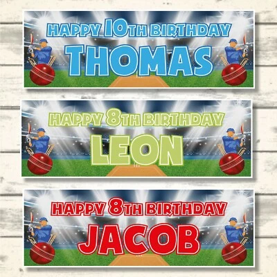 2 PANCARTAS PERSONALIZADAS DE FIESTA DE CUMPLEAÑOS DE CRICKET - Diseño 5 Foto 1 de 4