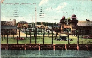 1909 Postcard Dixieland Park Jacksonville FL Amusement Coney Island of the South - Picture 1 of 2
