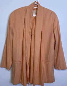 Chaqueta de Colección ESCADA Margaretha Ley Blazer Lana de Coral Cachemira Frente Abierto 36 - Imagen 1 de 4