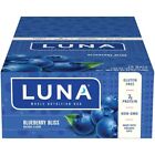 Luna Bar Whole Nutrition Snack Bars, Gluten Free, Blueberry Bliss, 15 Ct, 1.69 o