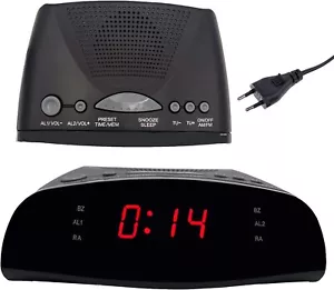 Radio Sveglia Digitale Display LED Bidirezionale FM Allarme e Snooze da Comodino - Foto 1 di 1