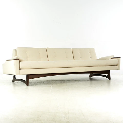 Adrian Pearsall Style Kroehler American Leisure Sofa Walnut Sofa Cover