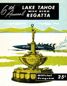 1958 Mile High Regatta Boat Race - Lake Tahoe - póster de portada del programa - Imagen 1 de 1