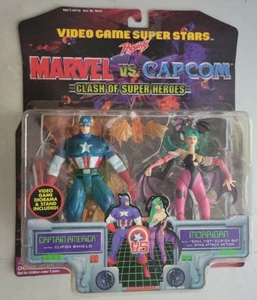 NEW MARVEL VS CAPCOM CAPTAIN AMERICA VS MORRIGAN ACTION FIGURES TOYBIZ! G18 - Picture 1 of 2