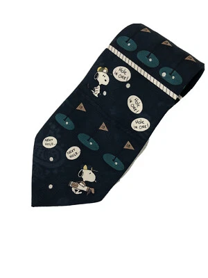 Corbata de cuello de colección 1958 para hombre Peanuts Snoopy jugando al golf 59" L 4" W 100 % poliéster Foto 1 de 4