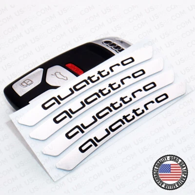 Set Universal AUDI Sport Quattro 3D Wheels Badge Logo Emblem Decoration Sport  - Image 1 of 4
