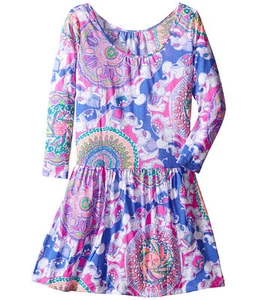 New Lilly Pulitzer Kids Girl's Lynn Dress Multi Play That Trunk Cotton M L XL - Picture 1 of 10