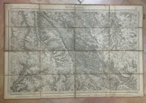 SCHWEIZ NEUFCHATEL 1838 SEHR GROSSE ANTIKE KLAPPKARTE AUF LEINEN - Bild 1 von 9