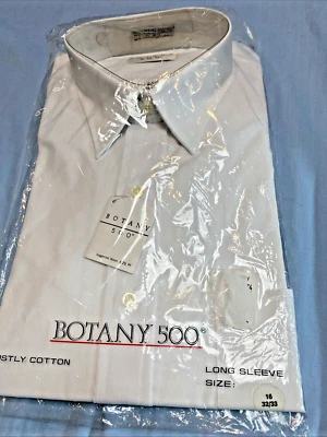 NEW IN PACKAGING Botany 500 Mens 16 32/33 White Button Down Dress shirt - Image 1 of 4