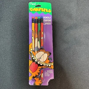 Vintage GARFIELD Mead No 2 Pencils 4pcs UNOPENED Sealed - Picture 1 of 4