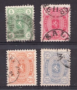 1885 Finland Sc# 31-35 - Coat of Arms, Lion. Used postage stamp set Cv$41.40 - Picture 1 of 1