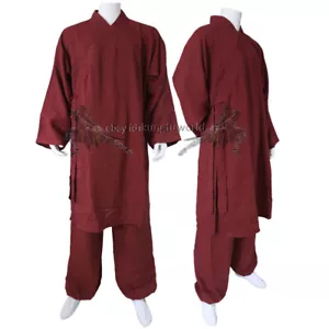 25 Colors Shaolin Wudang Taoist Robe Tai chi Uniform Martial arts Kung fu Suit - Picture 1 of 12