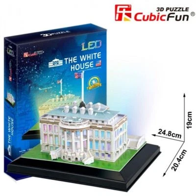 The White House 56pcs LED Architecture 3D Model DIY Puzzle Hobby Building Kit - Image 1 of 4