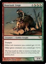 WOTC MtG Shadowmoor Boartusk Liege (R) EX