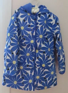 NWOT Gymboree FLOWER SHOWERS Girls' Size 5-6 Blue Floral Raincoat - Picture 1 of 4