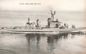 Newport Rhode Island, USS Zellars Destroyer DD-777 US Navy, Vintage Postkarte - Bild 1 von 2